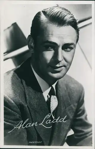 Ak Schauspieler Alan Ladd, Portrait, Autogramm