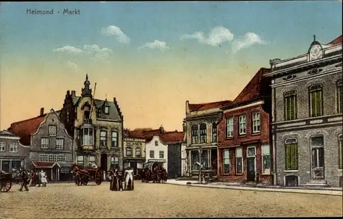 Ak Helmond Nordbrabant Niederlande, Markt