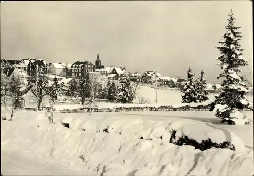 Ak Masserberg in Thüringen, Panorama, Winteransicht