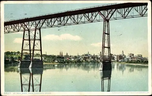 Ak Saint Paul Minnesota USA, von Under High Bridge