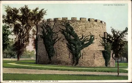 Ak Fort Snelling Minnesota USA, Alter runder Turm