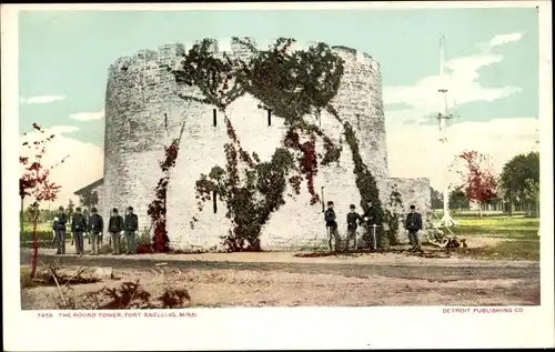 Ak Fort Snelling Minnesota USA, Der runde Turm