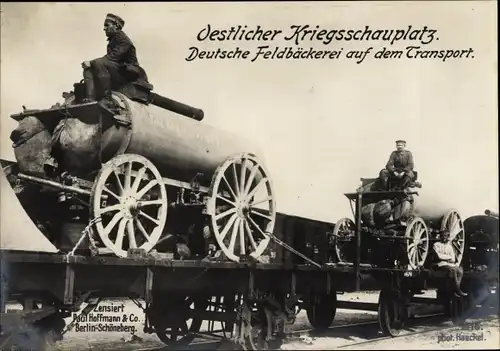 Ak Ostfront, Deutsche Feldbäckerei auf dem Transport, I WK