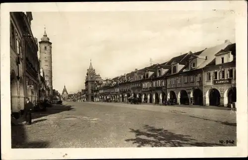 Ak Domažlice Taus Region Pilsen, Marktplatz