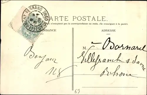 Postkarte Nélouzat Puy de Dôme, Corcuit d'Auvergne, Gordon Bennett Group 1905