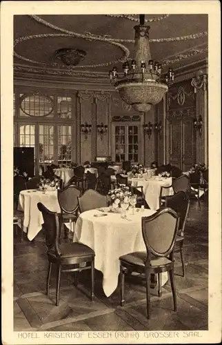 Ak Essen im Ruhrgebiet, Hotel Kaiserhof, großer Saal