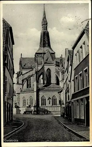 Ak Osnabrück, Marienkirche, Gasse