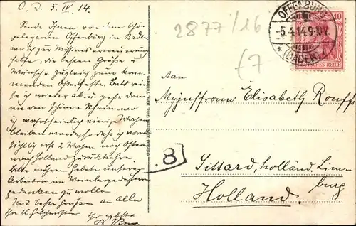 Ak Offenburg in Baden Schwarzwald, Straßenpartie