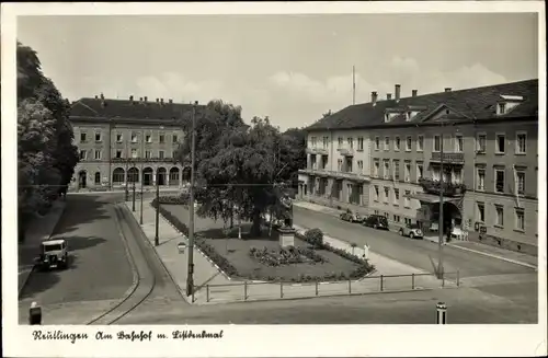 Ak Reutlingen in Württemberg, Bahnhof, Listdenkmal