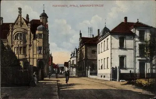Ak Edenkoben an der Haardt Pfalz, Bahnhofstraße
