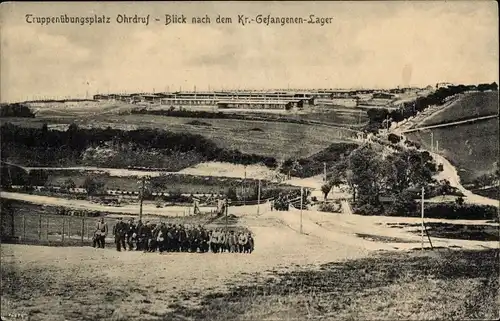 Ak Ohrdruf in Thüringen, Truppenübungsplatz, Kriegsgefangenenlager