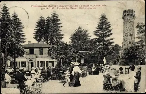 Ak Neustadt in Sachsen, Restaurant Ungerberg, Turm