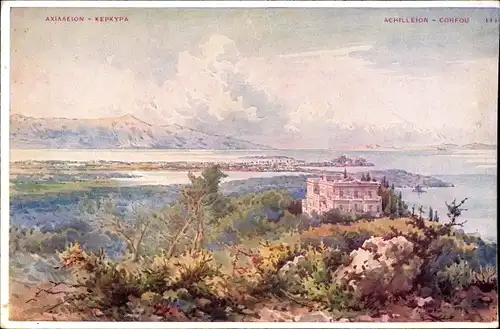 Künstler Ak Korfu Griechenland, Achilleion