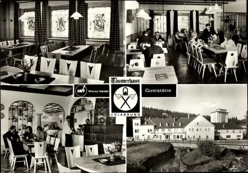 Ak Erlabrunn Breitenbrunn im Erzgebirge, Gaststätte Täumerhaus, Wismut Handel