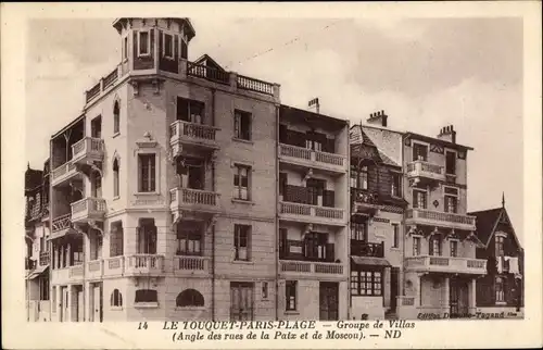 Ak Le Touquet Paris Plage Pas de Calais, Villengruppe