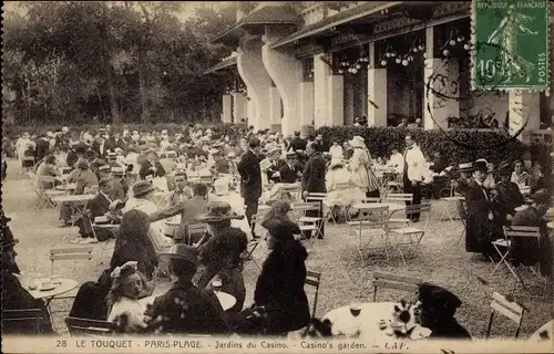 Ak Le Touquet Paris Plage Pas de Calais, Casino Gardens