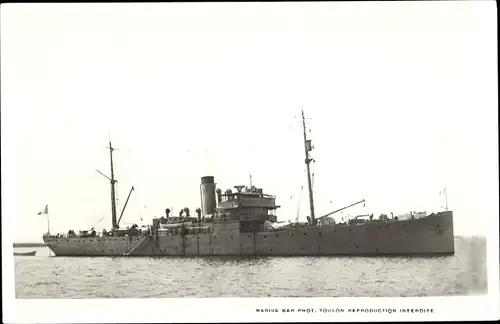 Foto Ak Französisches Kriegsschiff, Ville d'Ys