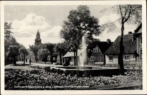 Ak Frauenwald Ilmenau Thüringen, Anlagen mit Springbrunnen