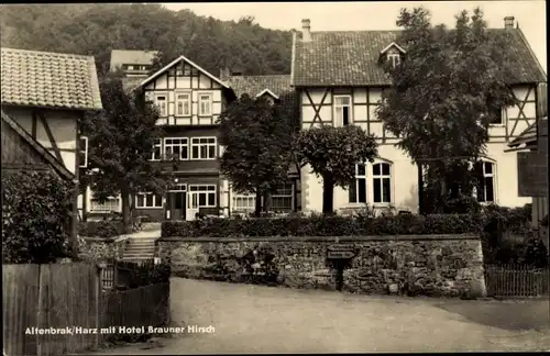 Ak Altenbrak Thale im Harz, HOG Hotel Brauner Hirsch