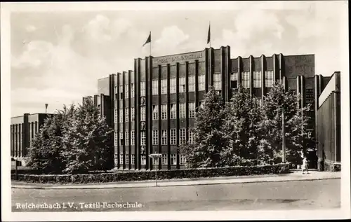 Ak Reichenbach im Vogtland, Höhere Textil Fachschule