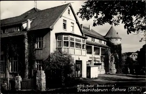 Ak Friedrichsbrunn Thale im Harz, HOG Hotel Brockenblick