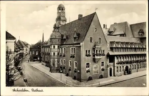 Ak Aschersleben im Salzlandkreis, Rathaus