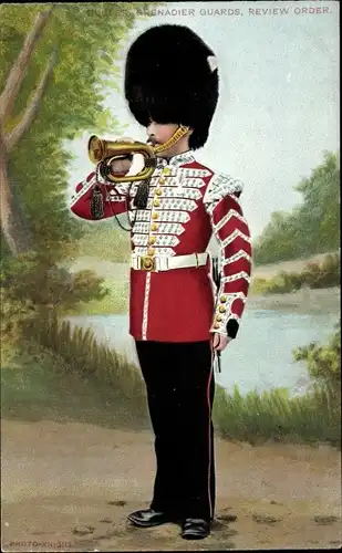 Ak Britischer Soldat, Trompete, Grenadier