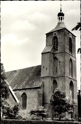 Ak Ruinen Drenthe Niederlande, Kerk met Toren