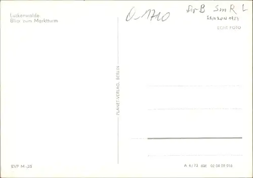 Ak Luckenwalde in Brandenburg, Marktturm, Geschäft