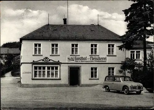 Ak Ringenhain Steinigtwolmsdorf Oberlausitz, Gasthof, Fleischerei Belke