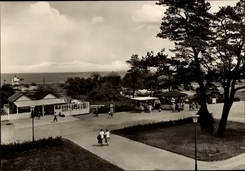 Ak Ostseebad Heringsdorf auf Usedom, Promenade, Kiosk