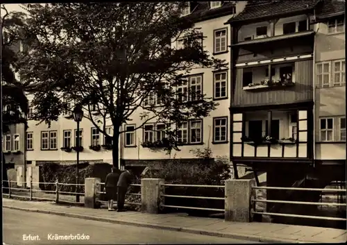 Ak Erfurt in Thüringen, Krämerbrücke