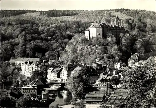 Ak Greiz im Vogtland, Teilansicht