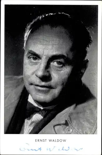 Ak Schauspieler Ernst Waldow, Portrait, Film Alibi, Autogramm