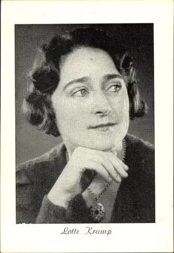 Ak Schauspielerin Lotte Kramp, Portrait, Autogramm