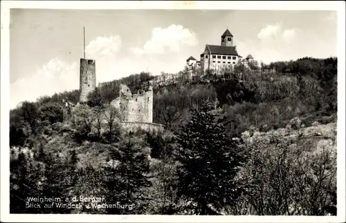 Ak Weinheim an der Bergstraße Baden, Burg Windeck und Wachenburg