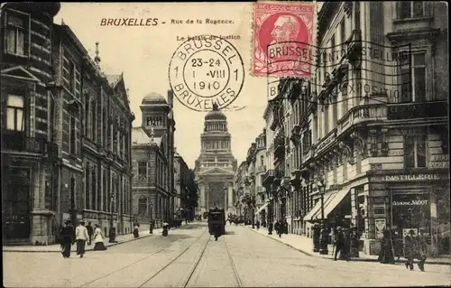 Ak Bruxelles Brüssel, Rue de la Regence