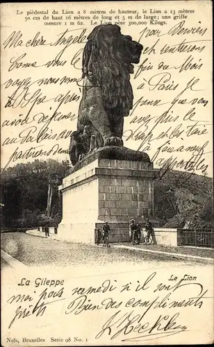 Ak Jalhay Wallonien Lüttich, de Gileppe, Lion