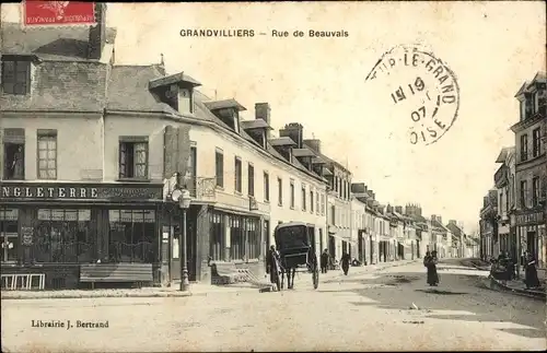 Ak Grandvilliers Oise, Rue de Beauvais