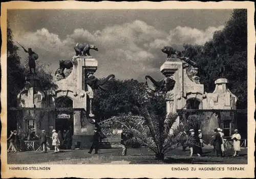 Ak Hamburg Eimsbüttel Stellingen, Eingang zu Hagenbeck's Tierpark