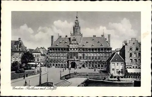 Ak Emden in Ostfriesland, Rathaus, Delft