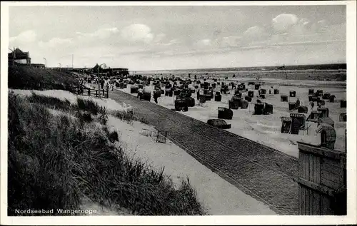 Ak Nordseebad Wangerooge in Ostfriesland, Strand, Strandkörbe