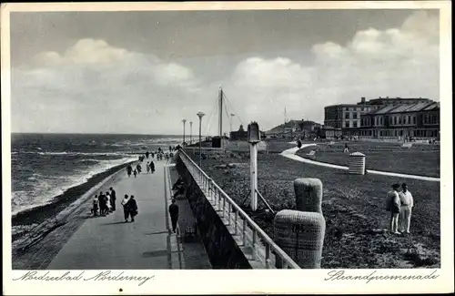 Ak Norderney in Ostfriesland, Strandpromenade