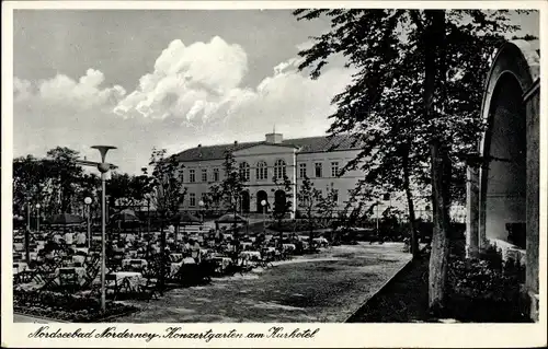 Ak Norderney in Ostfriesland, Konzertgarten am Kurhotel