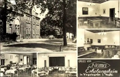 Ak Schnarrtanne Vogelsgrün Auerbach Vogtland, Erholungsheim Nema, Billardraum, Lernzimmer