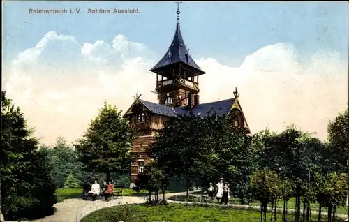 Ak Reichenbach im Vogtland, Schöne Aussicht, Parkanlage