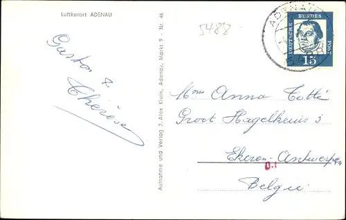 Wappen Ak Adenau in der Eifel, Totale, Friedrichshof