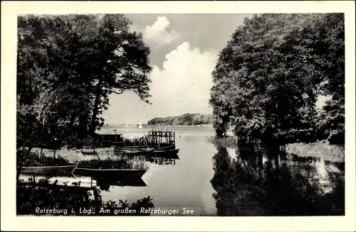 Ak Ratzeburg im Herzogtum Lauenburg, Am großen Ratzeburger See