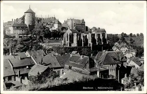 Ak Bautzen in der Oberlausitz, Nikolairuine