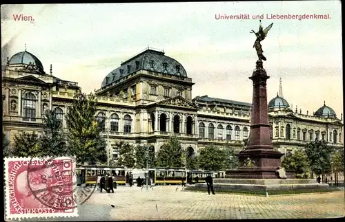 Ak Wien 1 Innere Stadt, Universität, Liebenbergdenkmal